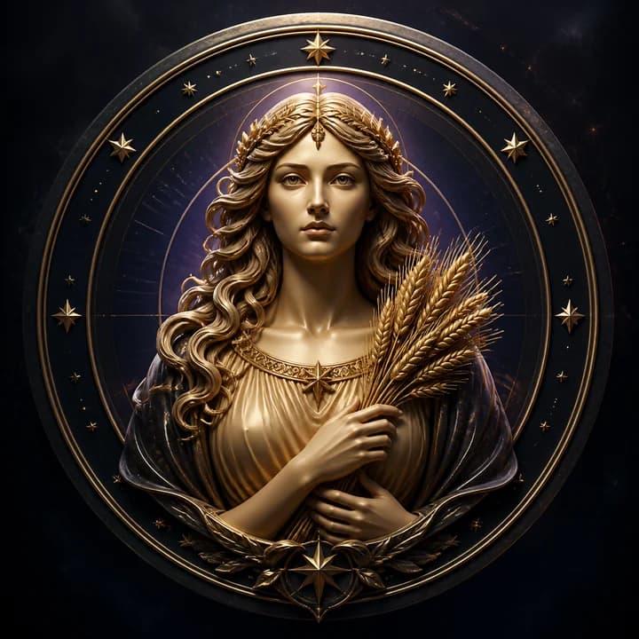 Virgo celestial zodiac artwork